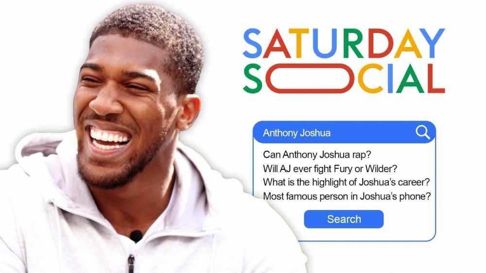 Anthony Joshua takes the Sky Sports Autocomplete Challenge Photograph