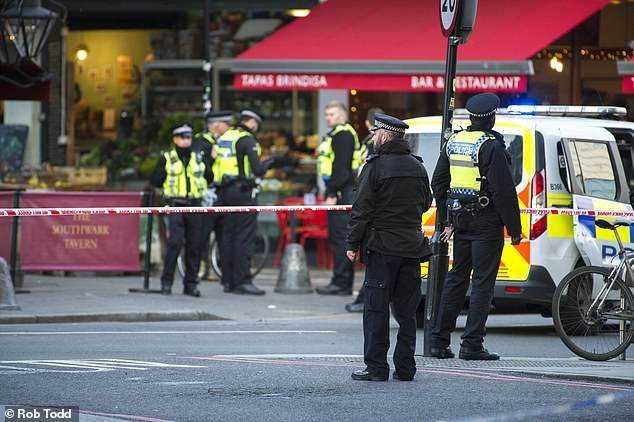 Man shot dead by police after a terror attack in London Bridge  Photograph