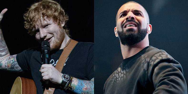 Drake & Ed Sheeran among Spotify's most-streamed artists of the decade Photograph