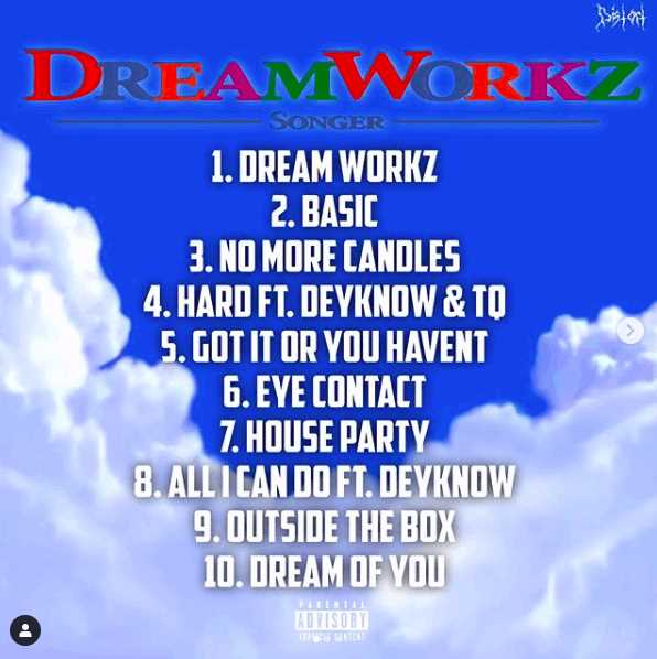 Songer Releases Track List For 'DREAMWORKZ' Photograph