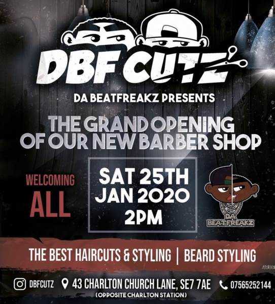 Dabeatfreakz announce grand opening of Charlton's first black owned barbers Photograph