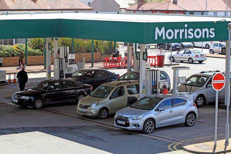 Morrisons cuts petrol prices to under £1 per litre in the UK Photograph