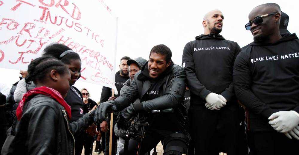 Anthony Joshua pleads for athletes to unify against racism Photograph