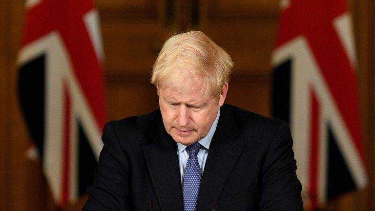 Boris Johnson confirms one month lockdown from Thursday  Photograph
