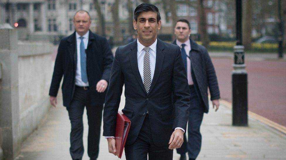 Rishi Sunak will extend the furlough scheme to September and broaden self-employment grants in the budget Photograph