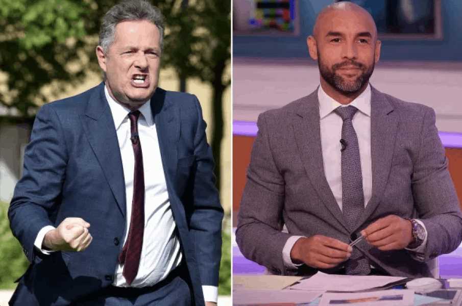Alex Beresford replaces Piers Morgan for the day on ‘Good Morning Britain’ Photograph