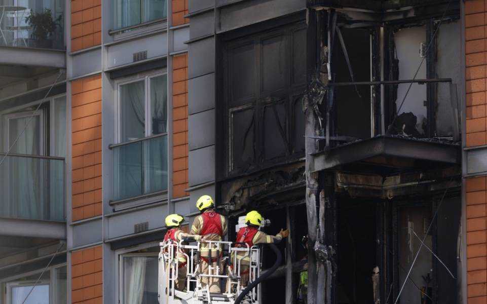 Huge fire breaks out at east London tower block with cladding similar to Grenfell Tower Photograph