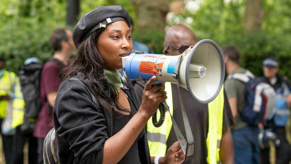 Black Lives Matter activist  Sasha Johnson in critical condition after being shot to the head Photograph
