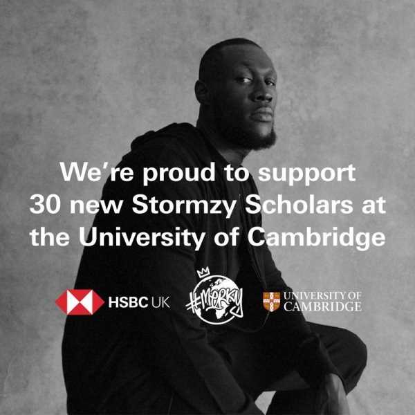 HSBC UK pledges £2m to support 30 new Stormzy Scholars at the University of Cambridge over next 3 years Photograph