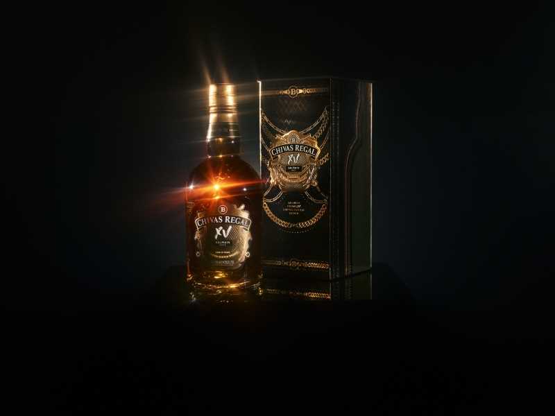 Chivas XV joins the Balmain Army with two highly exclusive bottle drops  designed in partnership with Olivier Rousteing Photograph