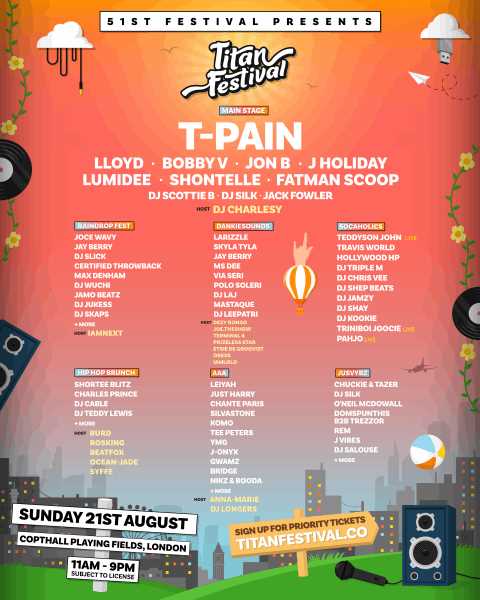 Titan Festival Announce 2022 Lineup For  Sunday Aug 21st In North West London! Photograph
